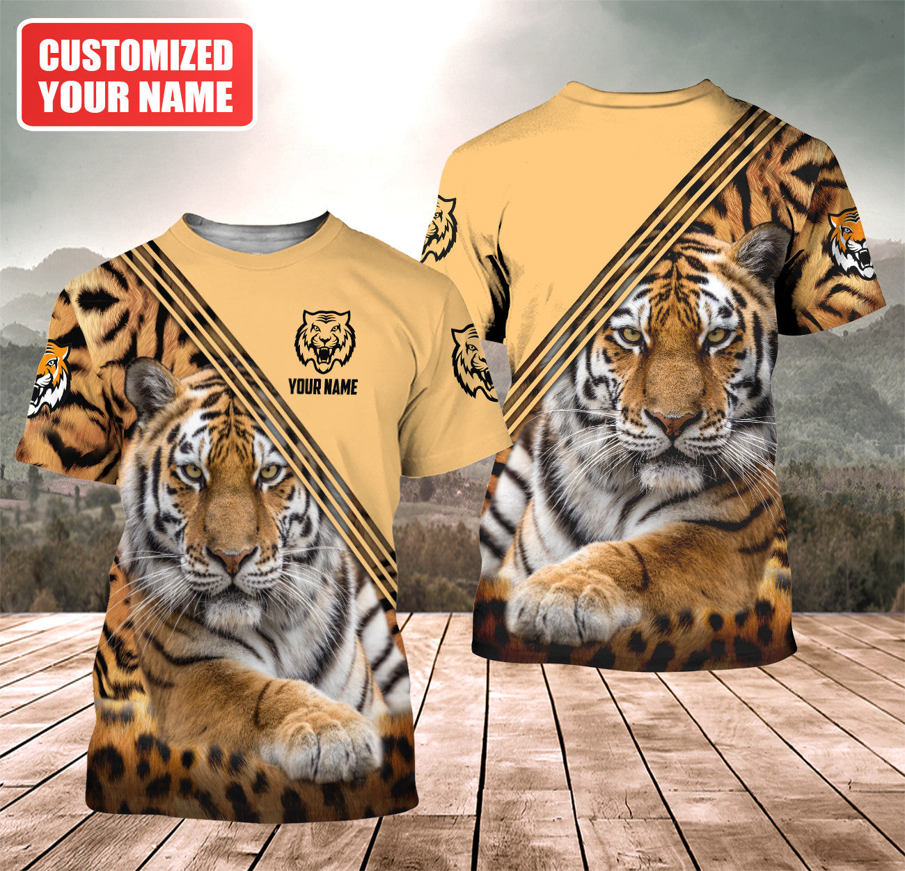 Personalized Name Tiger 8 All Over Printed Unisex Shirt