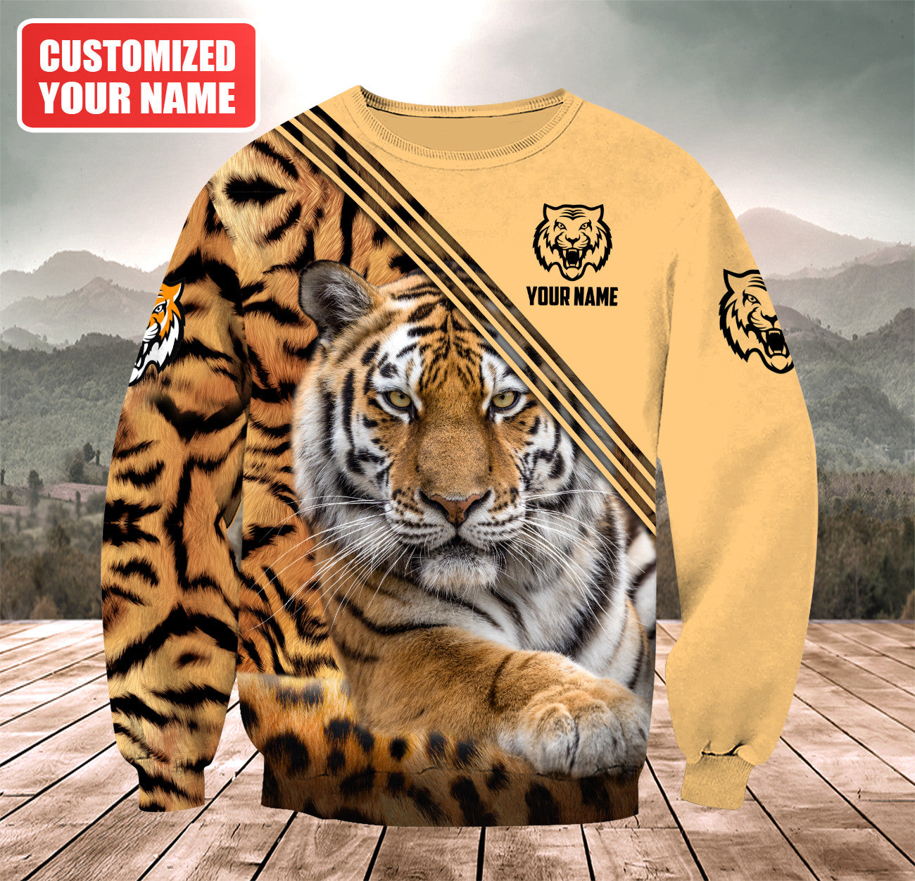 Personalized Name Tiger 8 All Over Printed Unisex Shirt