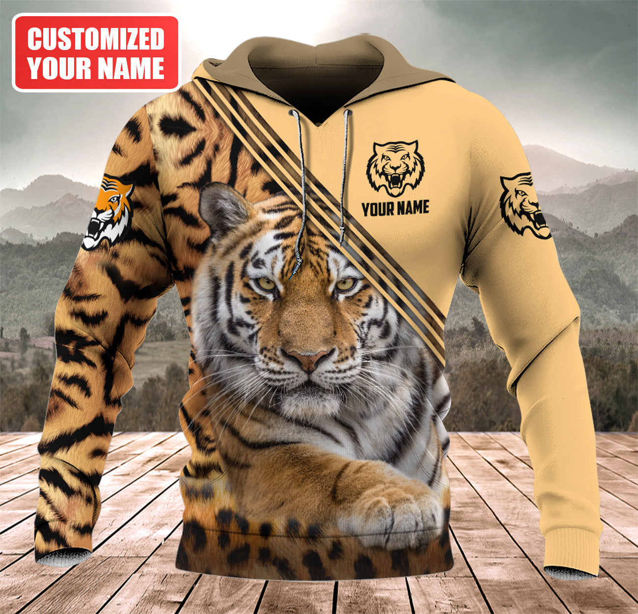 Personalized Name Tiger 8 All Over Printed Unisex Shirt