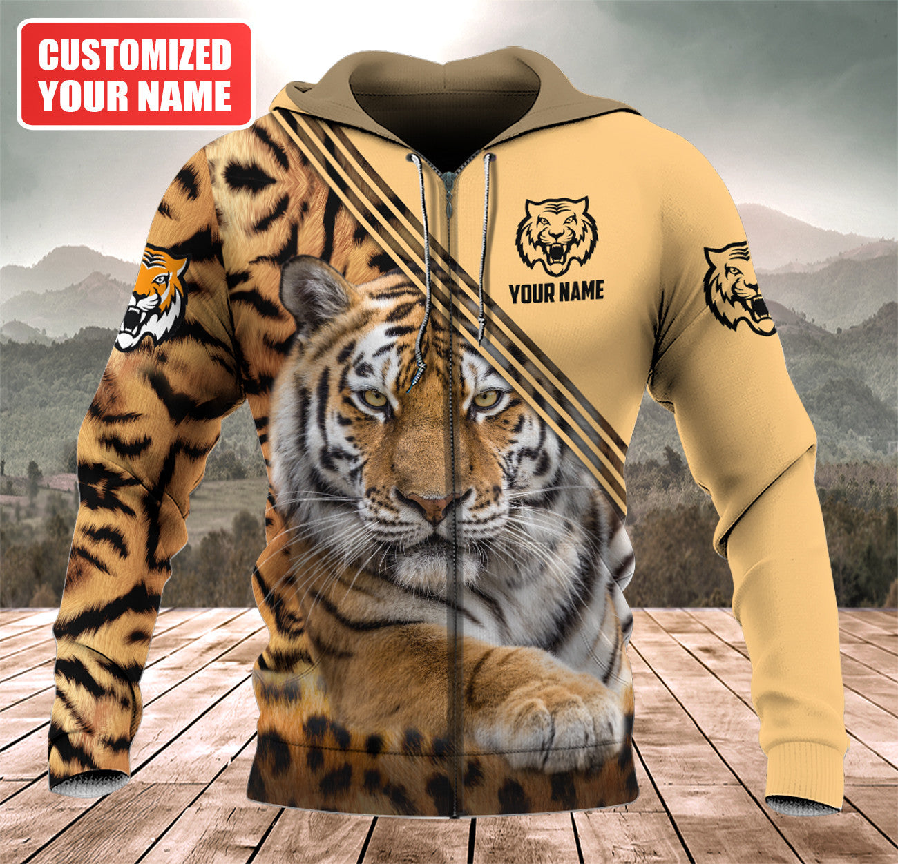 Personalized Name Tiger 8 All Over Printed Unisex Shirt