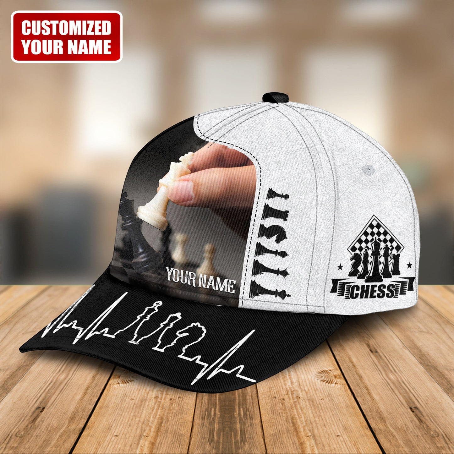 Personalized Name Chess Q2 Classic Cap
