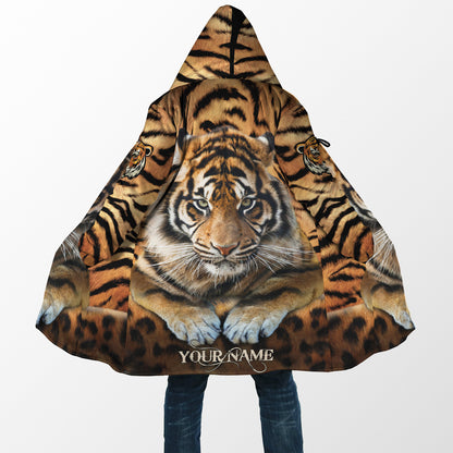 Personalized Name Cool Tiger Hooded Cloak Q220803