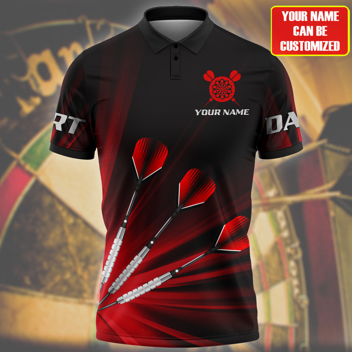Personalized Name Red Darts All Over Printed Unisex Shirt Q260802