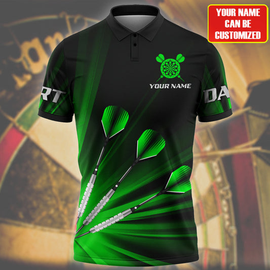 Personalized Name Green Darts All Over Printed Unisex Shirt Q260802