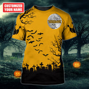 Personalized Name Bowling Halloween Reaper All Over Printed Unisex Shirt