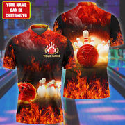 Personalized Name Red Bowling All Over Printed Unisex Shirt Q010905