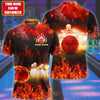 Personalized Name Red Bowling All Over Printed Unisex Shirt Q010905