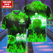 Personalized Name Green Bowling All Over Printed Unisex Shirt Q010905