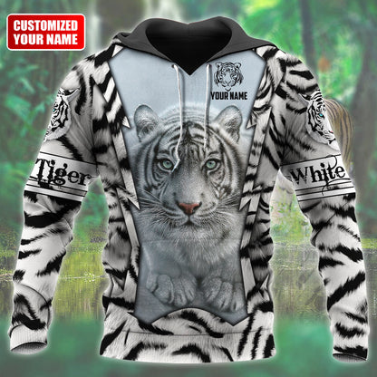 Personalized Name White Tiger Q7 All Over Printed Unisex Shirt