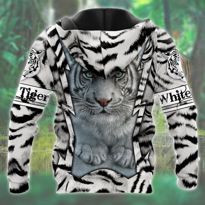 Personalized Name White Tiger Q7 All Over Printed Unisex Shirt