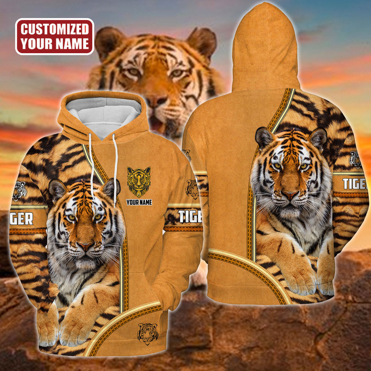 Personalized Name Tiger 12 All Over Printed Unisex Shirt