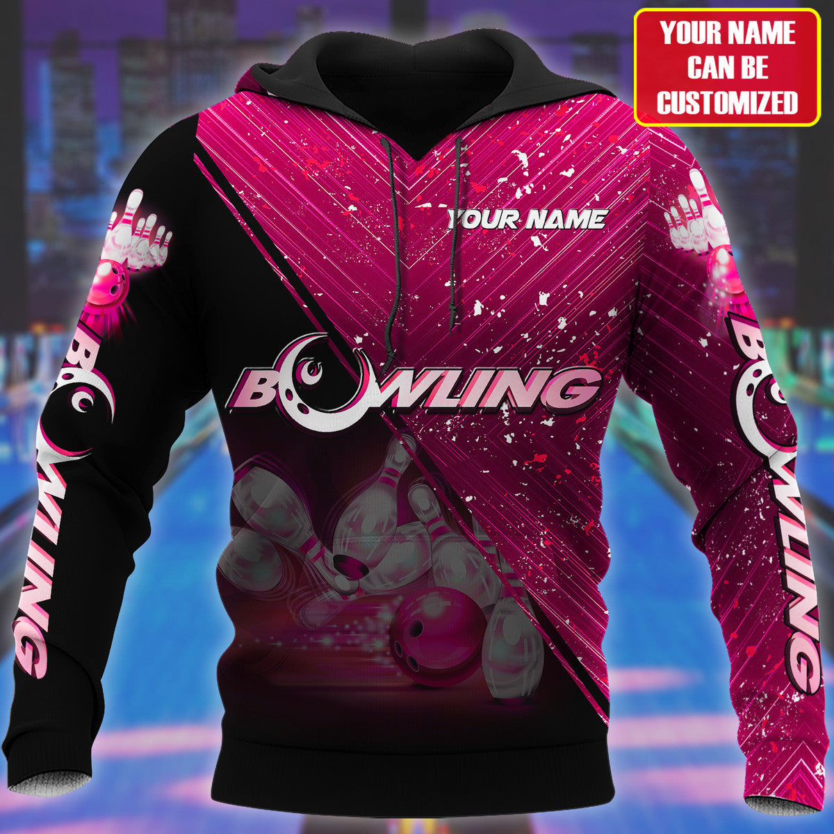 Personalized Name Pink Bowling Q85 All Over Printed Unisex Shirt