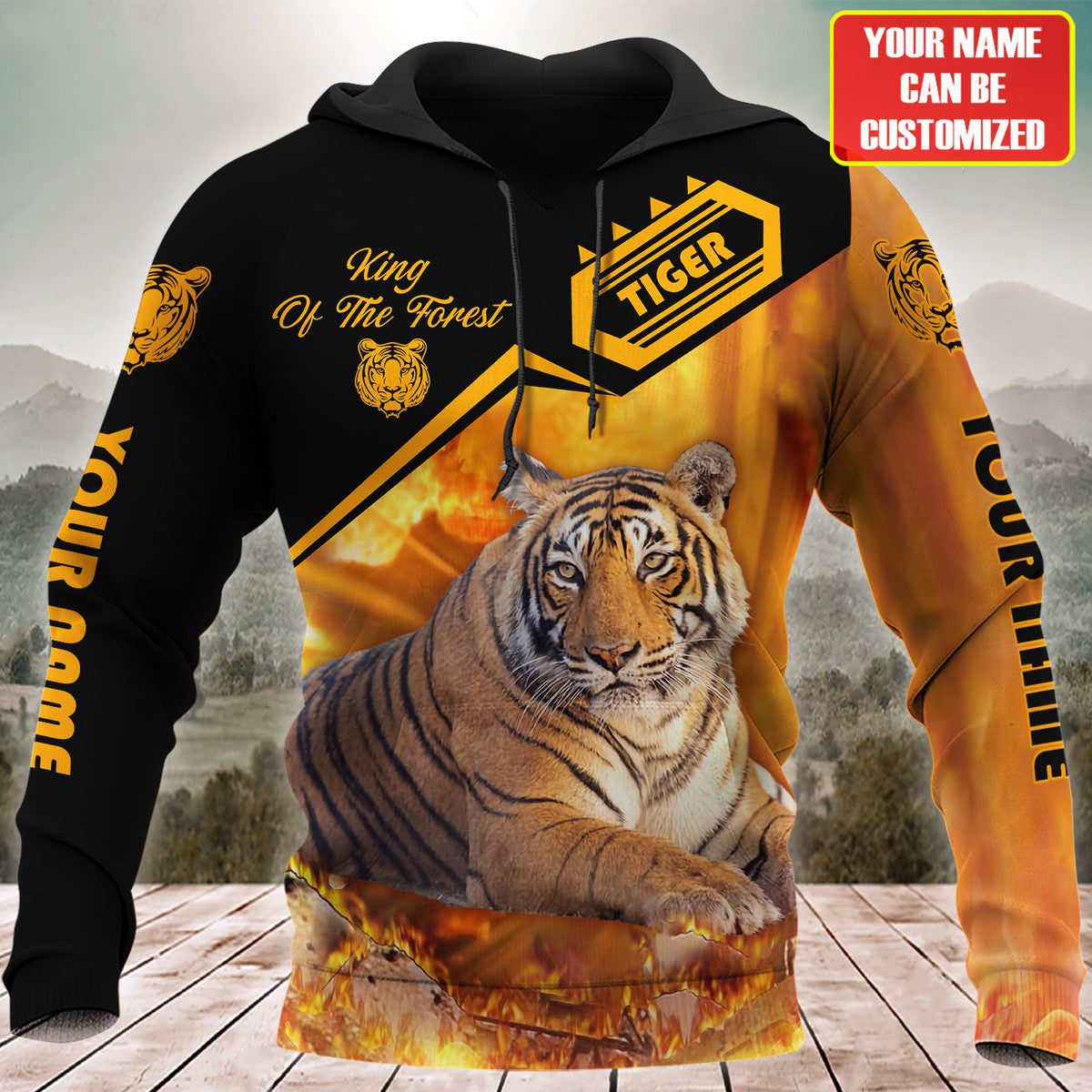 Personalized Name Tiger King Of The Forest All Over Printed Unisex Shirt