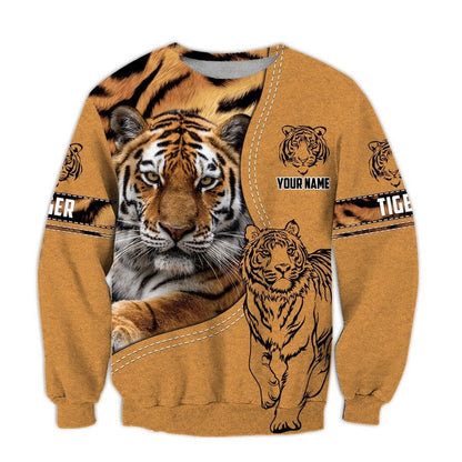 Personalized Name Tiger 3Q All Over Printed Unisex Shirt