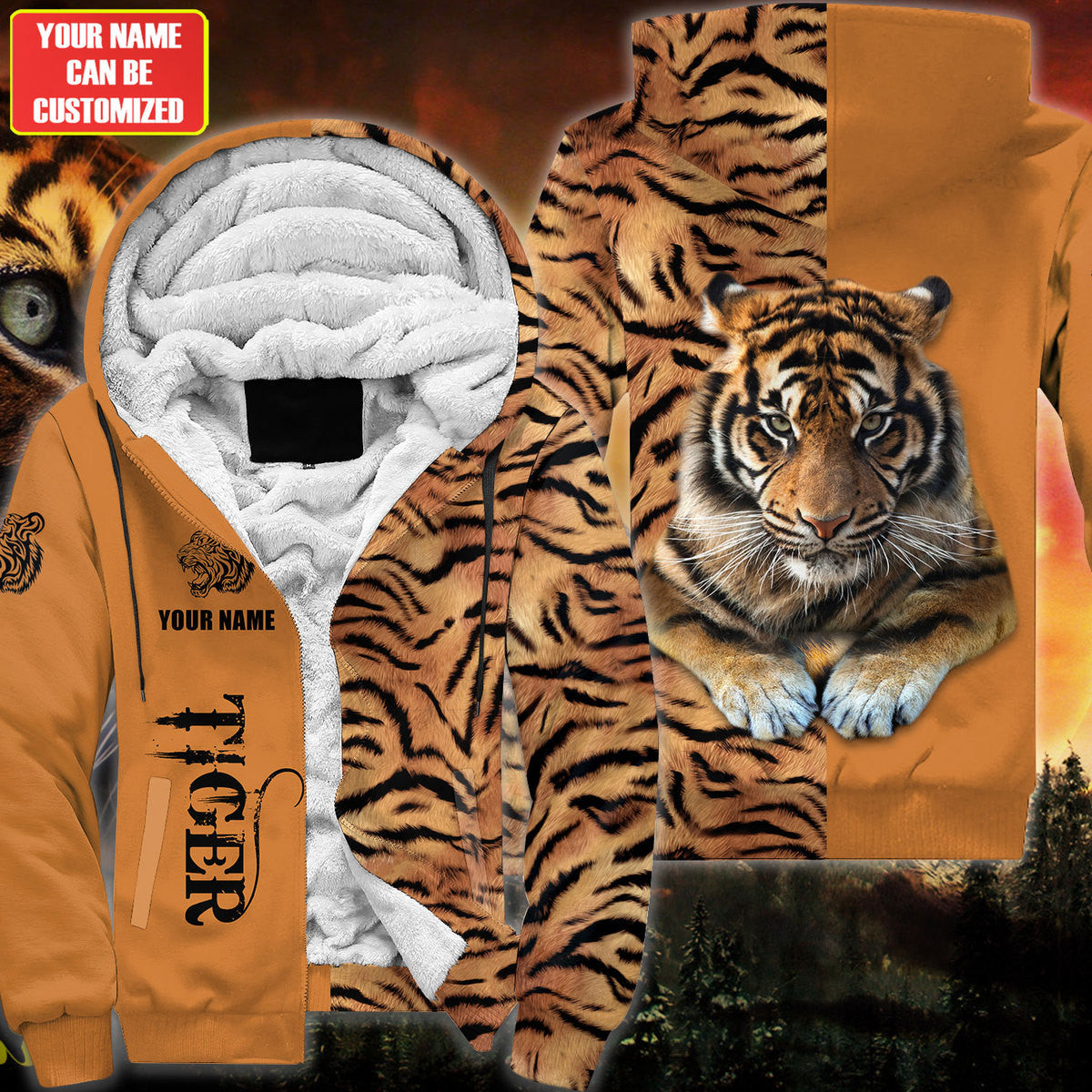 Personalized Name Tiger 4Q All Over Printed Unisex Shirt Q121208