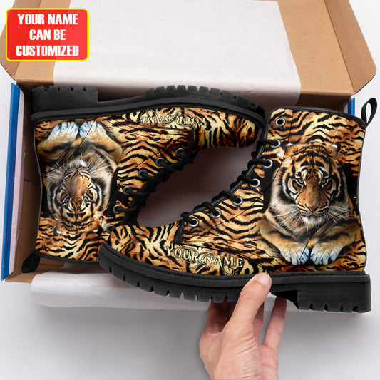 Personalized Tiger Pattern All Season Boots Q291210