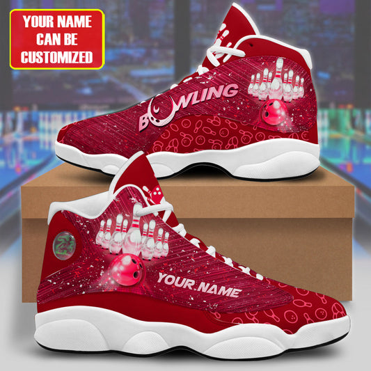 Personalized Bowling Red Version AJD13 Custom Sneaker Q060102