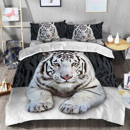 Cool White Tiger V4 All Over Printed Bedding Set Q300106