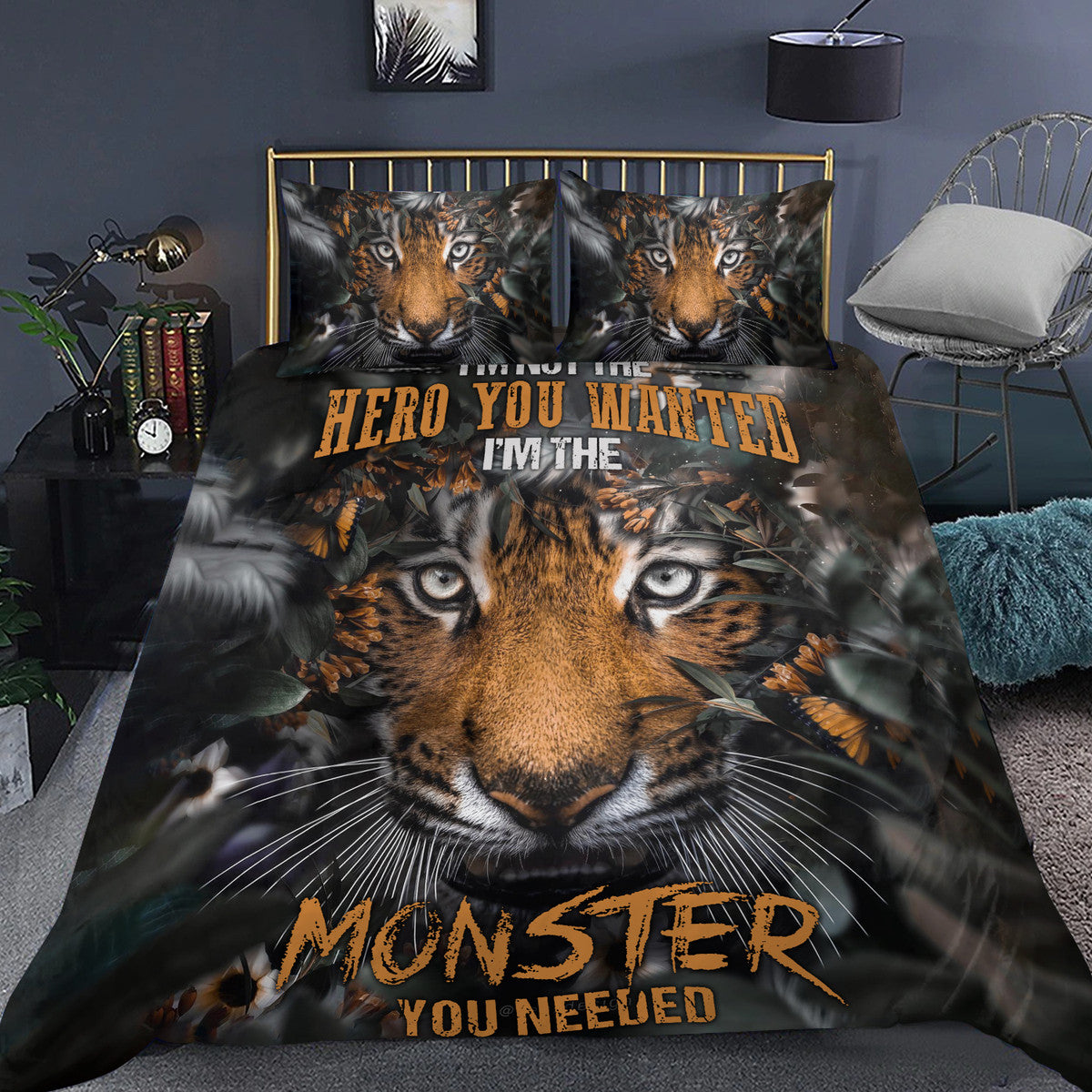 Tiger Monster All Over Printed Bedding Set Q080204