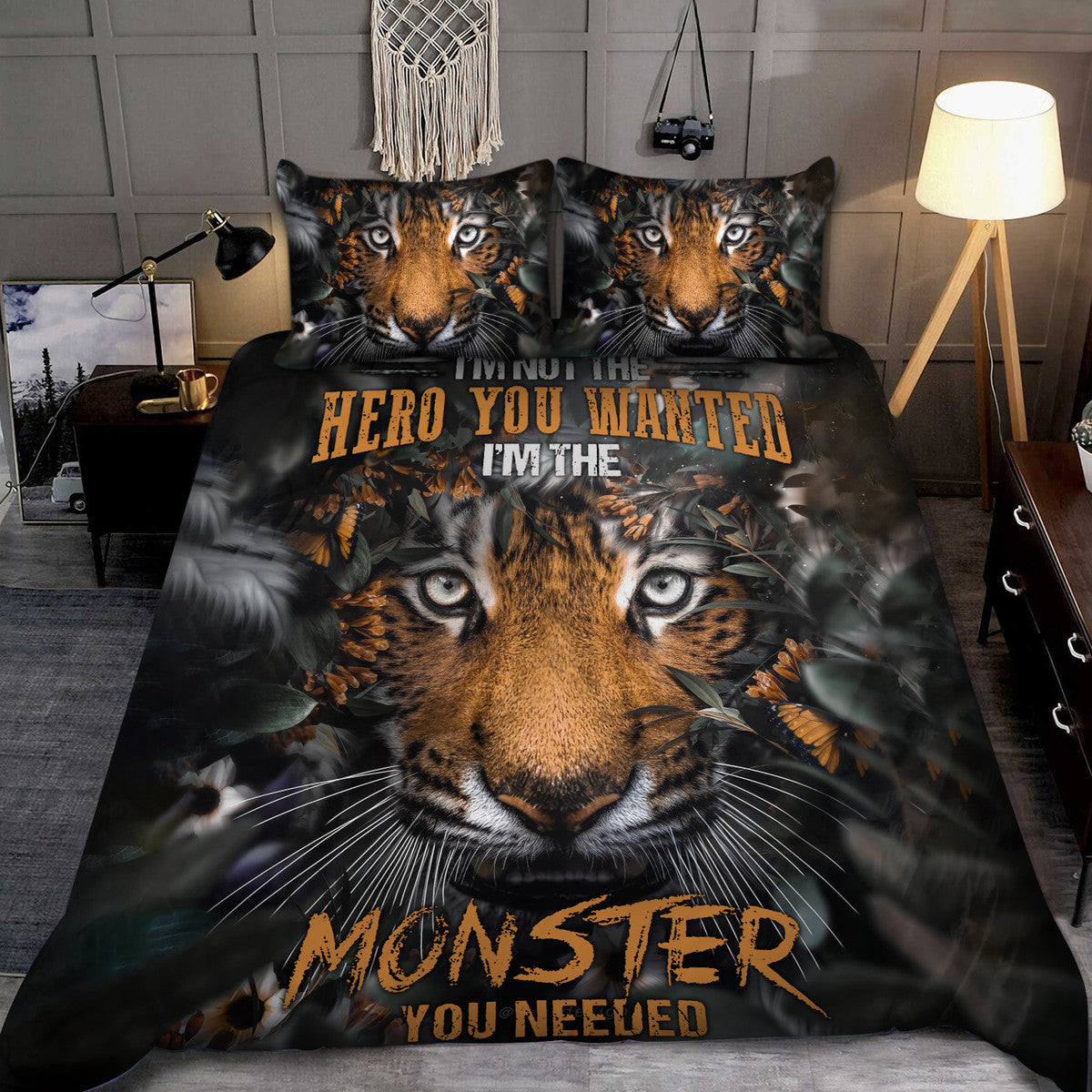 Tiger Monster All Over Printed Bedding Set Q080204