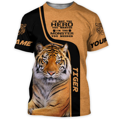 Personalized Name Tiger Monster All Over Printed Unisex Shirt Q080205