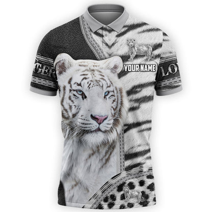 Personalized Name Love White Tiger All Over Printed Unisex Shirt Q030306