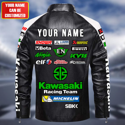 Personaziled Kw New Leather Biker Jacket P140302