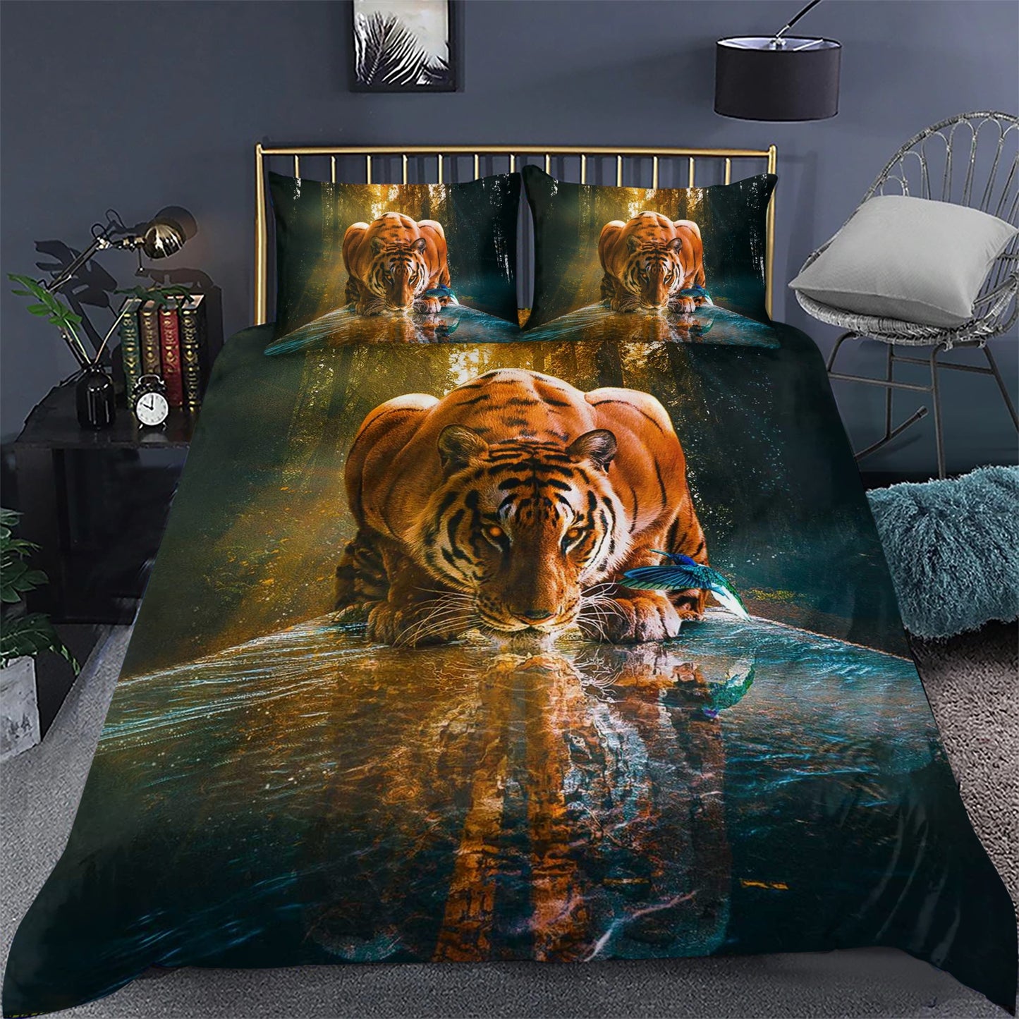 Tiger Mirror Q2 All Over Printed Bedding Set Q080806