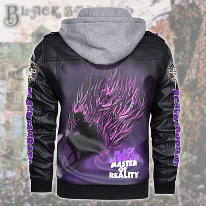 BS Master Of Reality Leather Jacket with Hood Black Q250805