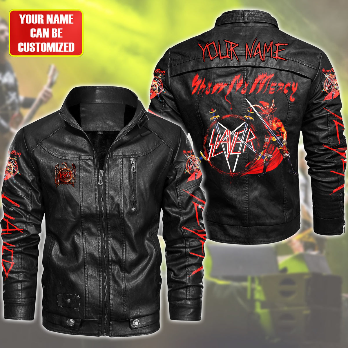 Personalized Sl Mercy Vintage Leather Jacket Q010904