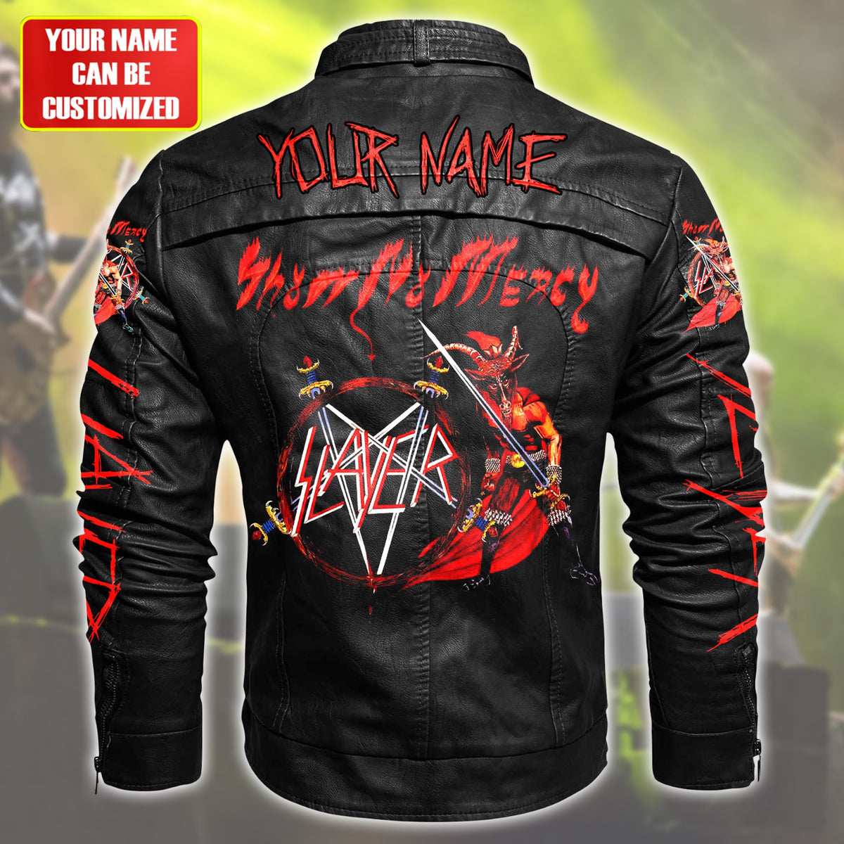 Personalized Sl Mercy Vintage Leather Jacket Q010904