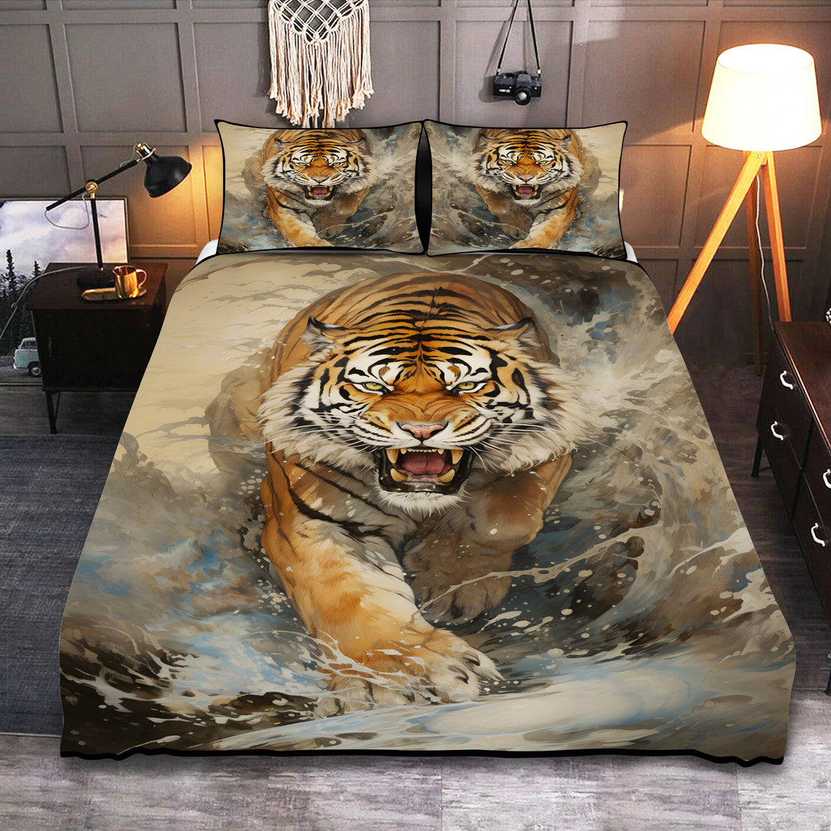 Tiger Water All Over Printed Bedding Set Q050908