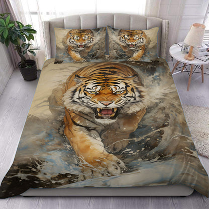 Tiger Water All Over Printed Bedding Set Q050908
