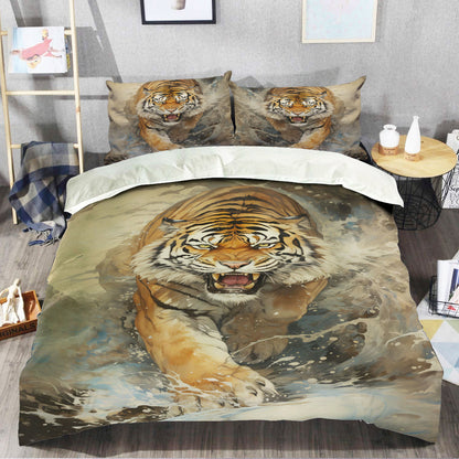 Tiger Water All Over Printed Bedding Set Q050908