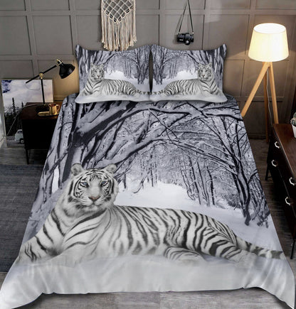 White Tiger Winter S1 All Over Printed Bedding Set S050907