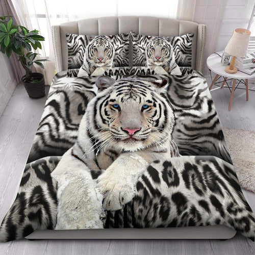 Cool White Tiger Q4 All Over Printed Bedding Set Q190909