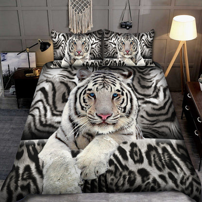 Cool White Tiger Q4 All Over Printed Bedding Set Q190909