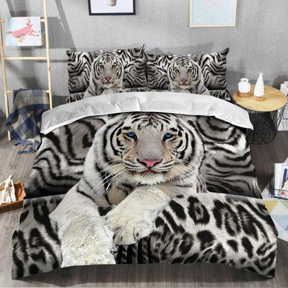 Cool White Tiger Q4 All Over Printed Bedding Set Q190909