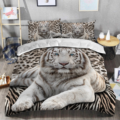 White Tiger S1 All Over Printed Bedding Set S260903