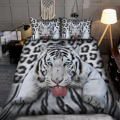 Cool White Tiger Q6 All Over Printed Bedding Set Q031007