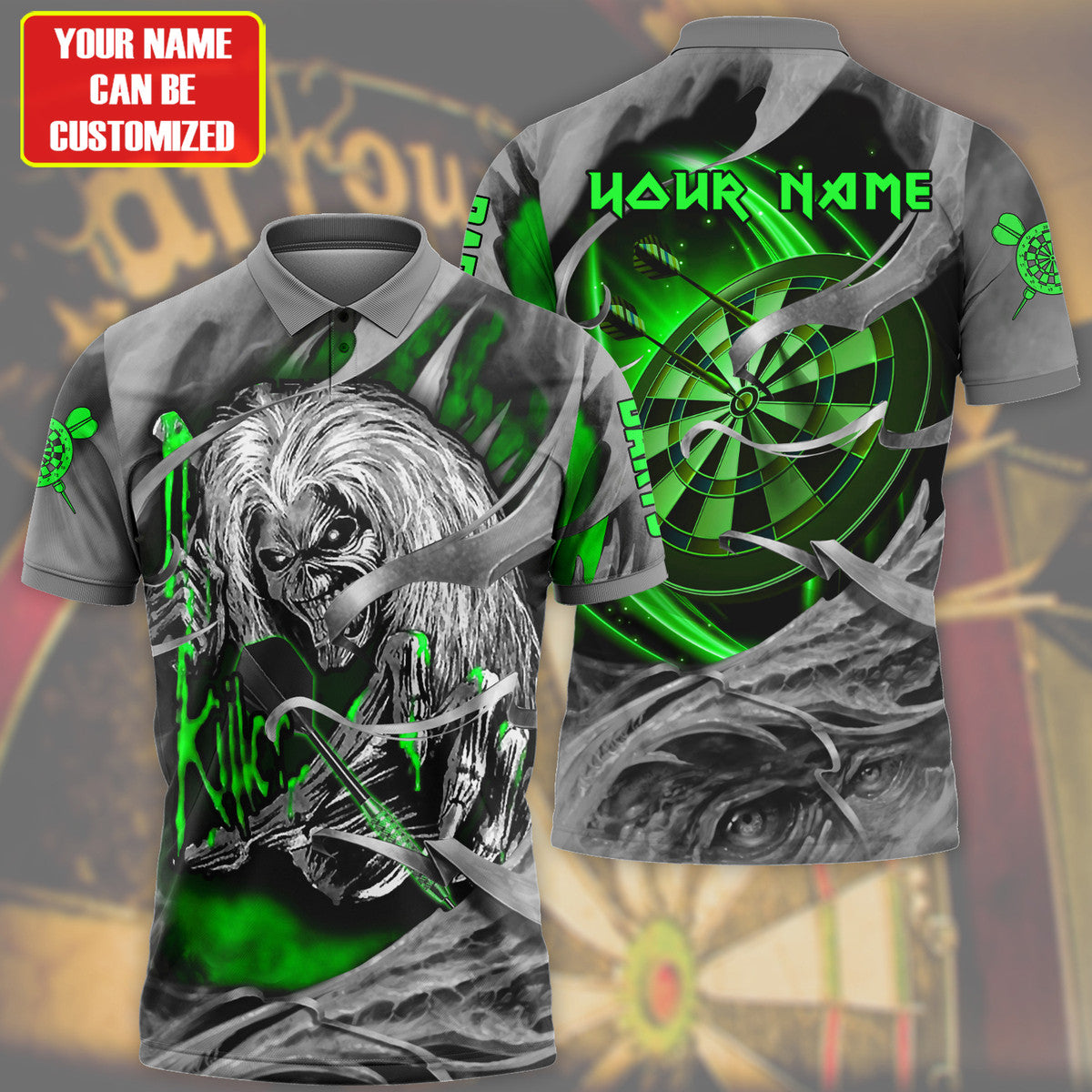 Personalized Green Ir KIllers Darts All Over Printed Unisex Shirt Q300907