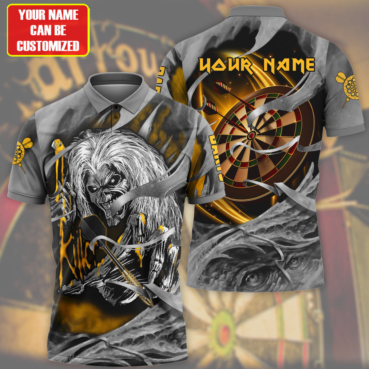 Personalized Yellow Ir KIllers Darts All Over Printed Unisex Shirt Q300907