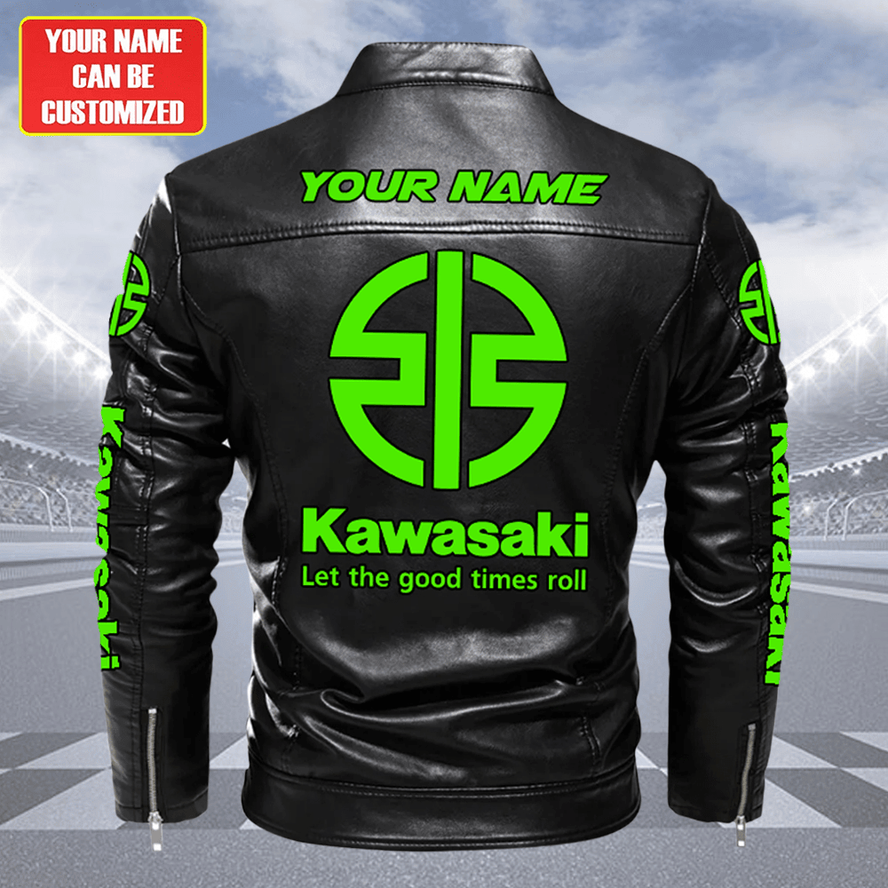 Personaziled KW Faux Biker Leather Jacket P111004