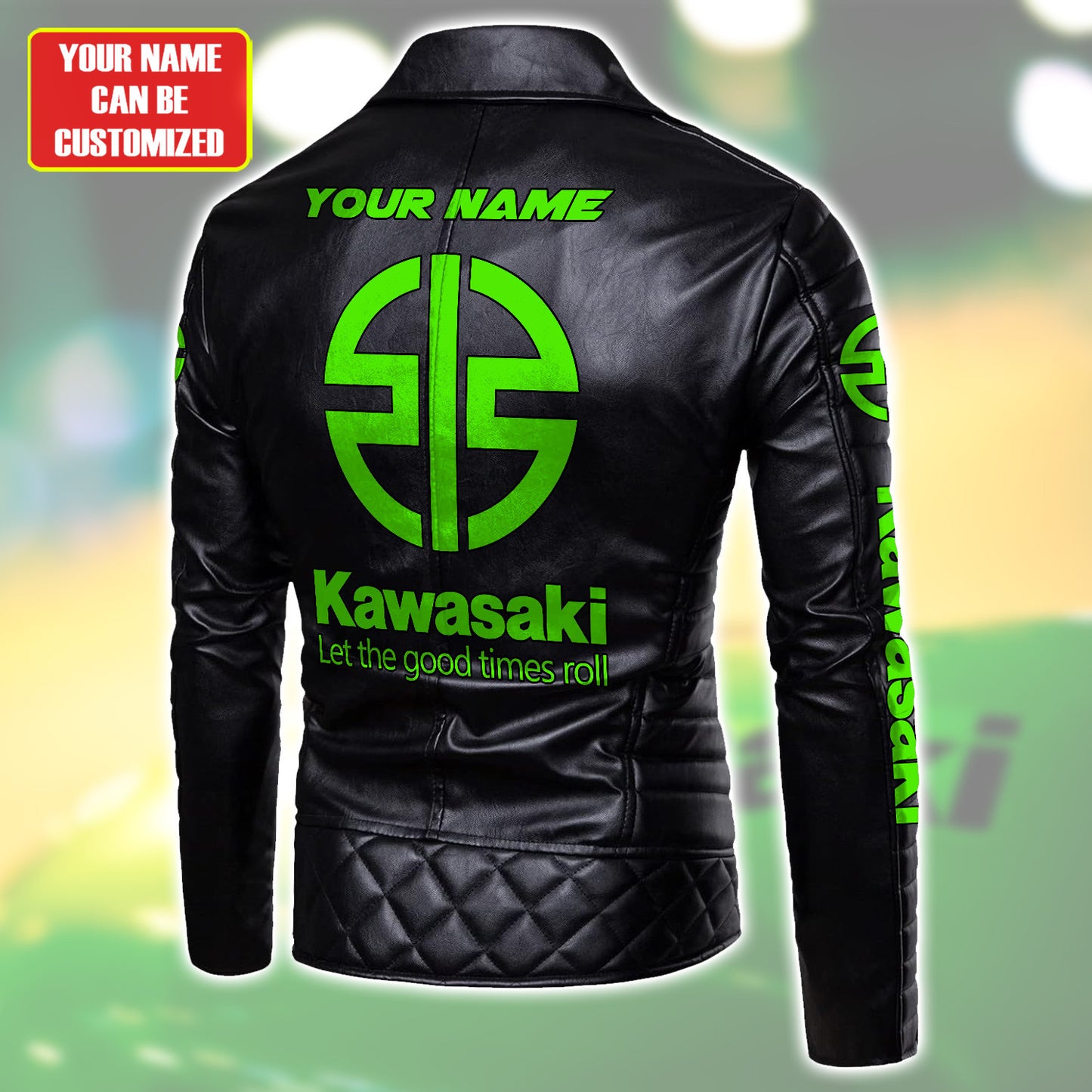 Personaziled KW Zipper Vintage Leather Jacket P210901