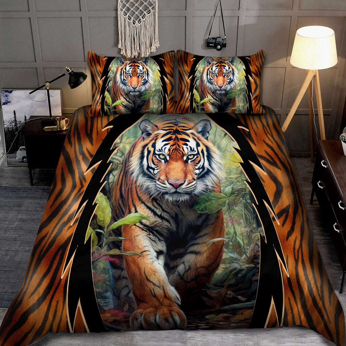 Cool Tiger Jungle All Over Printed Bedding Set Q161009