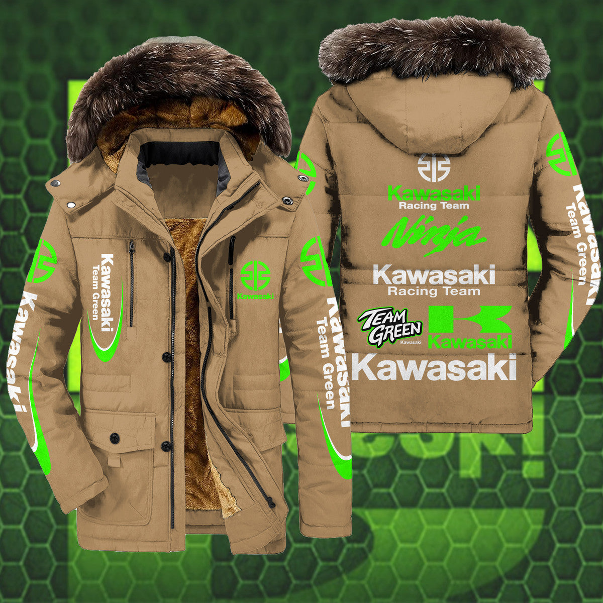 Kw Team Green Parka Winter Jacket S241004