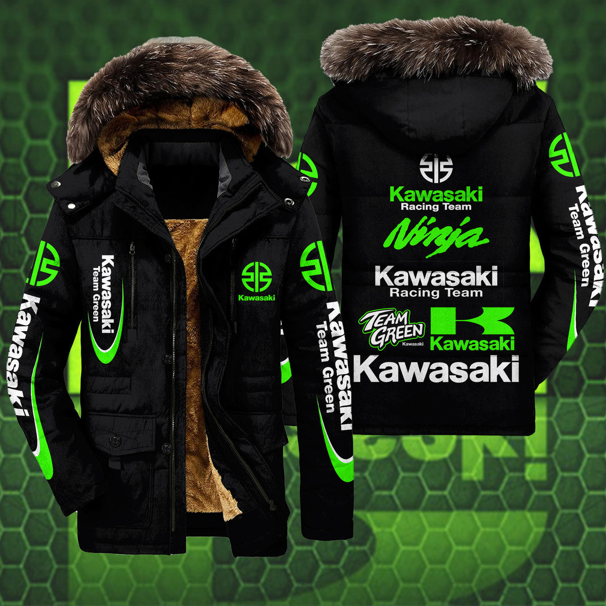 Kw Team Green Parka Winter Jacket S241004