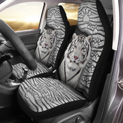 Personalized Name White Tiger Q4 Hold on Funny Car Seat Covers Universal Fit Set 2 Q071107
