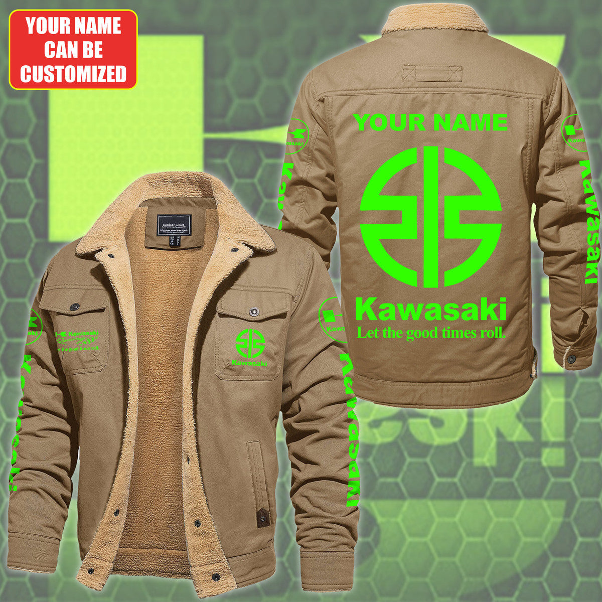 Personalized KW Fleece Thermal Cotton Jacket S151106