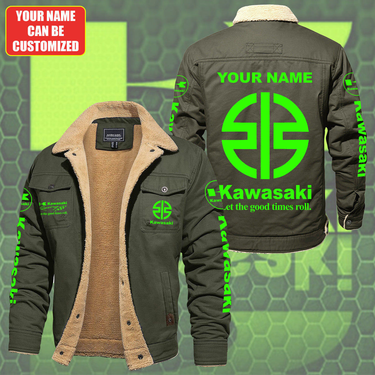 Personalized KW Fleece Thermal Cotton Jacket S151106